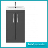 Nuie Athena 500MM Gloss Grey Vanity Unit & Basin