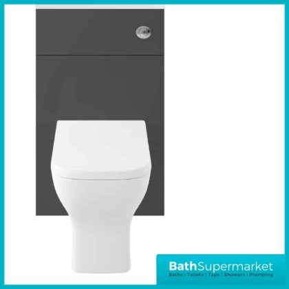 Nuie Athena Gloss Grey Back To Wall WC Unit 500mm x 260