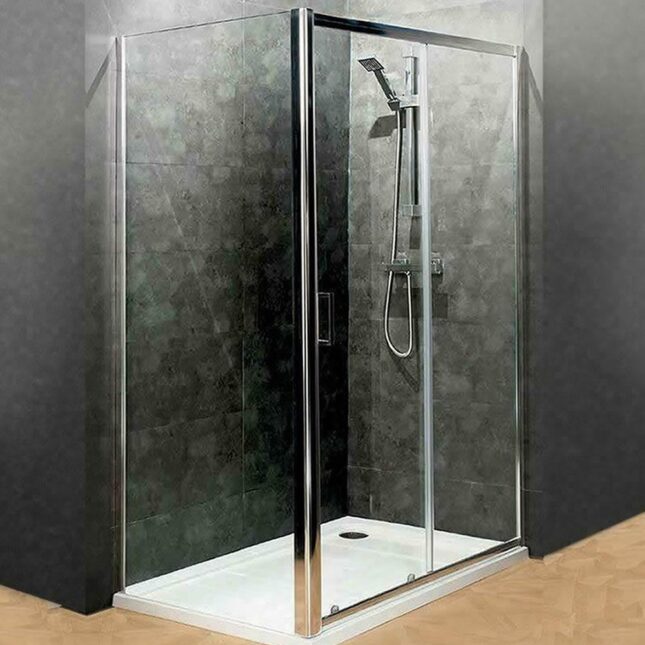 Sliding Door Shower Enclosure Suite with Bathroom Furniture Vanity WC Unit BTW - Image 2