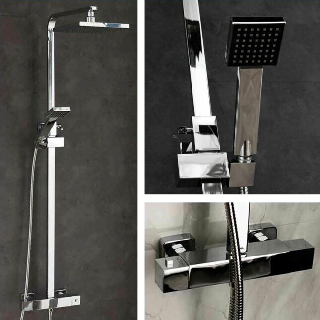 900mm Bathroom Shower Suite L Shaped Furniture BTW Toilet WC Tap Shower - Image 6