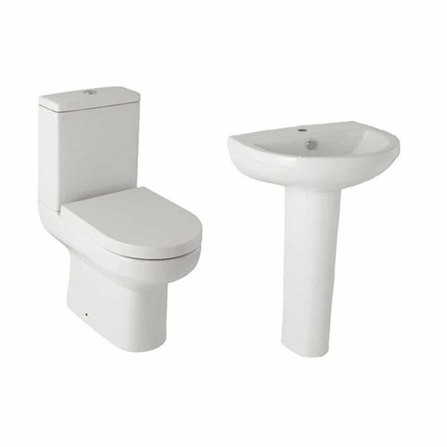 Sliding Door Bathroom Suite with 4 Piece Set Tap & Shower Full Package Deal - Image 5