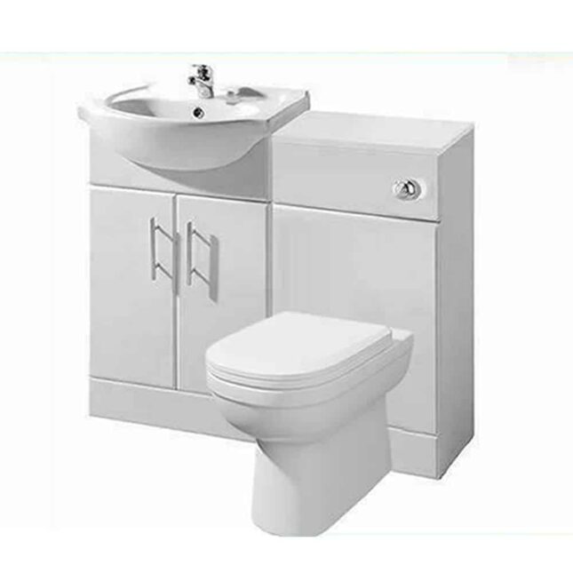 Sliding Door Shower Enclosure Suite with Bathroom Furniture Vanity WC Unit BTW - Image 5