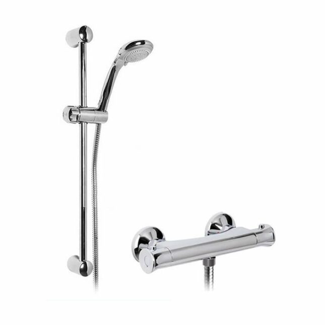 Left Hand Quadrant Shower Enclosure Corner Cubicle Stone Tray & Waste Offset - Image 6