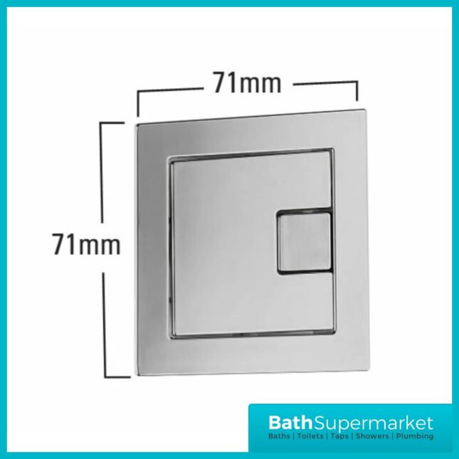 Tavistock Square Chrome Flush Button SQFB-Pneumatic