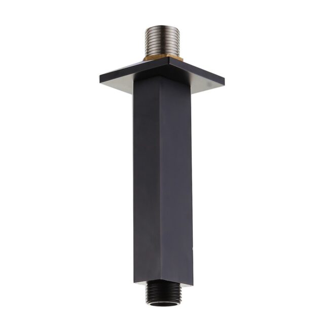 Matt Black Square Ceiling Mounted Shower Arm 120mm - Image 2