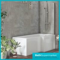 Complete Bathroom Suite with 1700mm L-Shaped Bath & 1100mm Vanity Basin Unit – Left Or Right Hand Option
