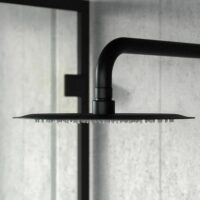 Matt Black Round 250mm Ultra Slim Thin Shower Head - Image 4