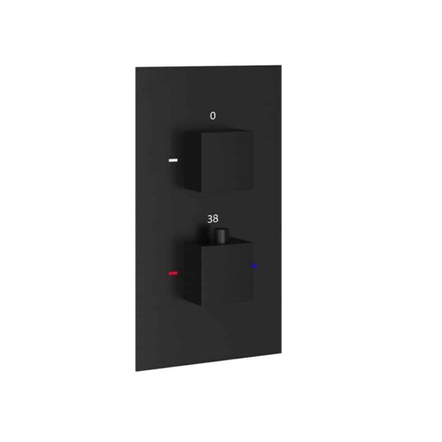 Mono Black Square Shower Concealed Valve Package + Ceiling Mounted Head - Image 5