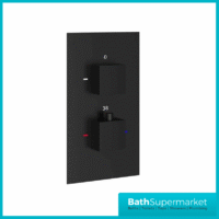 Mono Black Square Shower Concealed Valve Package + Ceiling Mounted Head