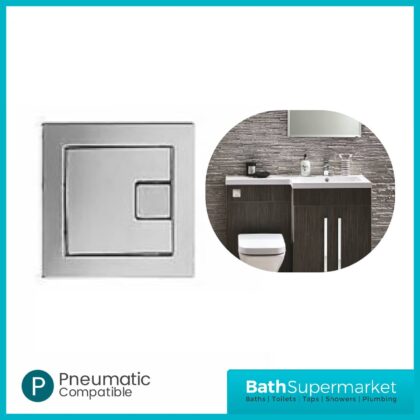 Tavistock Square Chrome Flush Button SQFB-Pneumatic