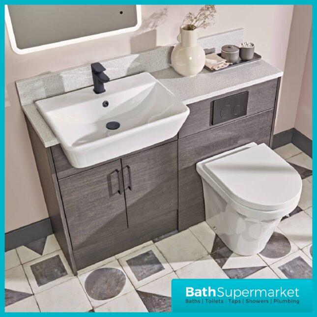 Tavistock Matt Black Circle Dual Flush Plate TR9021-Pneumatic