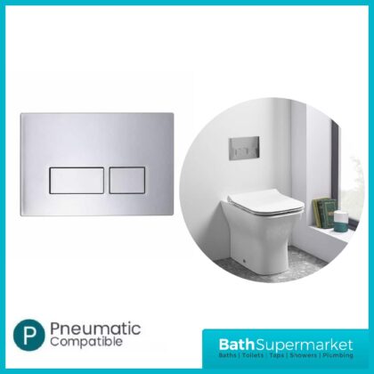 Tavistock Square Flush Plate Chrome TR9010-Pneumatic