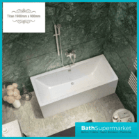 Titan Toreno Square 1900mm x 900mm Double Ended Bath-NTH