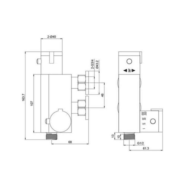 Thermostatic Bidet Douche Trigger Spray & Valve Bathroom Shower Kit - Image 3