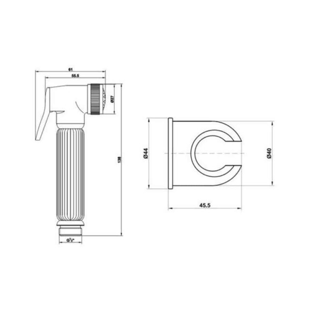 Thermostatic Bidet Douche Trigger Spray & Valve Bathroom Shower Kit - Image 4