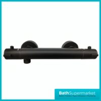 Matt Black Round Exposed Thermostatic Bar Shower Valve