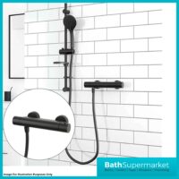 Matt Black Round Thermostatic Bar Shower Valve