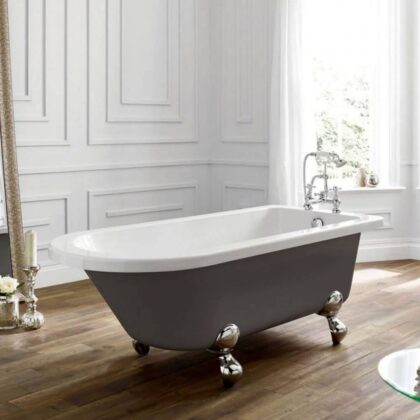Dove Grey 1700mm x 750mm Bentham Single Ended Freestanding Bath