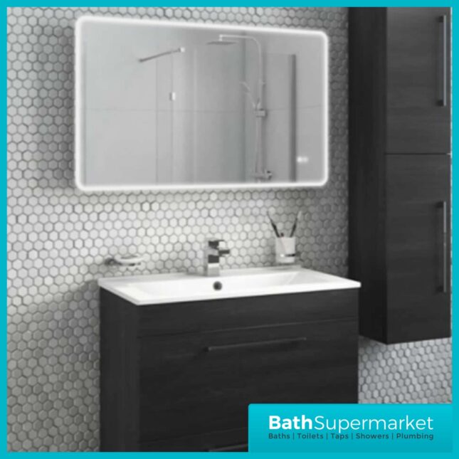 Cassellie LED 1200mm Curved Mirror With Bluetooth