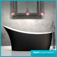 Charlotte Edwards Portobello Matt Black Freestanding Slipper Bath 1700 x 730mm