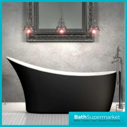 Charlotte Edwards Portobello Matt Black Freestanding Slipper Bath 1700 x 730mm