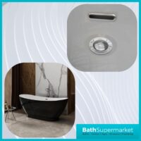 Charlotte Edwards Richmond Modern Gloss Black Freestanding Bath 1760 x 680mm - Image 11