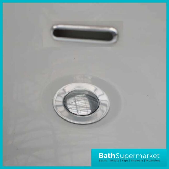 Charlotte Edwards Richmond Modern Gloss Black Freestanding Bath 1760 x 680mm - Image 8