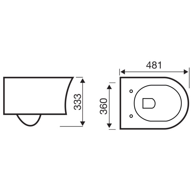 Kartell K-Vit Kameo White Wall Hung Rimless Pan With Seat - Image 2