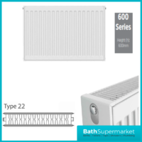 Kartell Type 22 Compact Double Convector Radiator 600mm Height - Various Widths