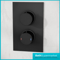 Nero Round Matt Black Concealed Thermostatic Shower Valve-1 Way