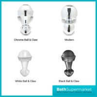 Dove Grey 1500mm x 750mm Eldwick Roll Top Slipper Bath-Feet Choice - Image 3