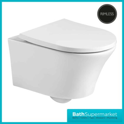 Kameo Wall Hung Rimless White Ceramic Toilet