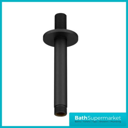 120mm Round Ceiling Mounted Shower Arm Matt Black