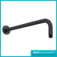 Round Matt Black Wall Arm 300mm