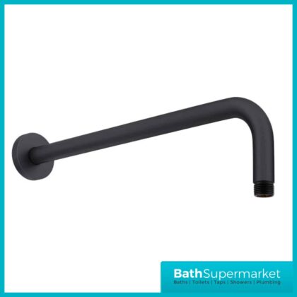 Round Matt Black Wall Arm 300mm