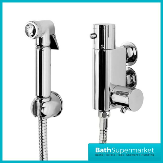 Thermostatic Bidet Douche Trigger Spray & Valve Bathroom Shower Kit
