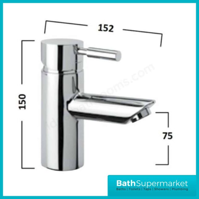 Tavistock Kinetic Chrome Mono Basin Mixer TKN12- No Waste