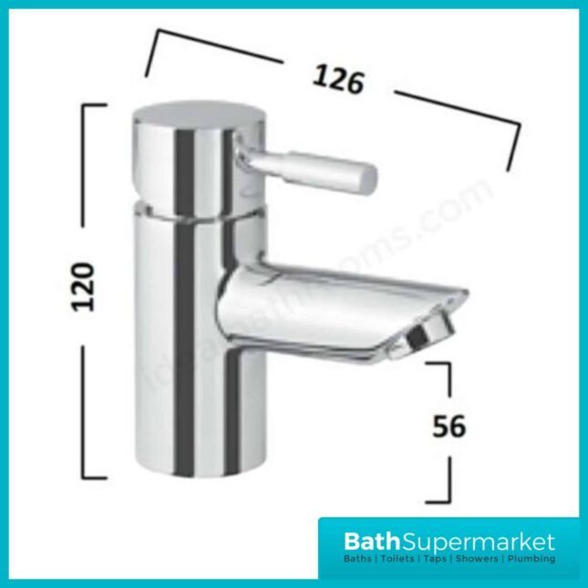 Tavistock Kinetic Chrome Mini Mono Basin Mixer Tap-No Waste