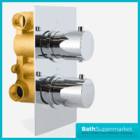Chrome Plan Round Concealed Thermostatic Shower Valve – 2 Way