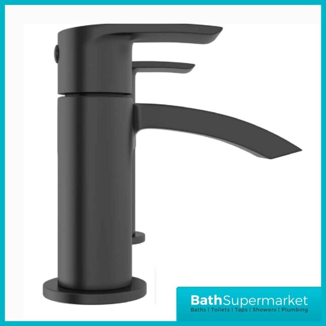 Descent Matt Black Bath Filler