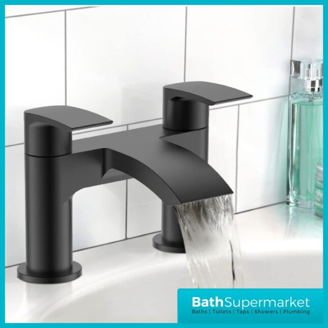 Descent Matt Black Bath Filler