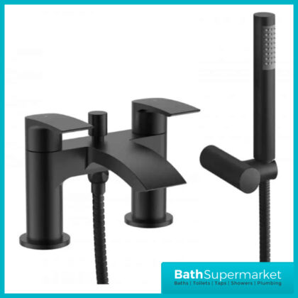 Descent Matt Black Bath Shower Mixer