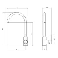 Deck Mounted Brass Body High Durability 180 Degree Swivel Neck Soft Turn Technology To Control The Desired water Flow Requires A Minimum Of 0.5 Bar Pressure Manufacturers 5 Year Guarantee