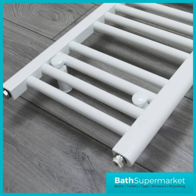 K-VIT White Straight Heated Towel Rail 300mm Wide-Various Heights - Image 3