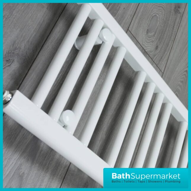 K-VIT White Straight Heated Towel Rail 300mm Wide-Various Heights - Image 6