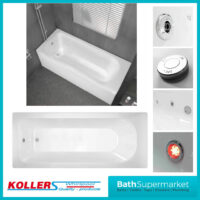 Koller Sydney Round Single Ended Whirlpool Jet Spa Bath 1700mm x 700mm With Light Option