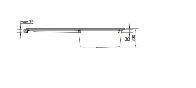 Ellsi Comite Single Bowl Inset 1000 x 500 Matt Black Kitchen Sink - Image 5