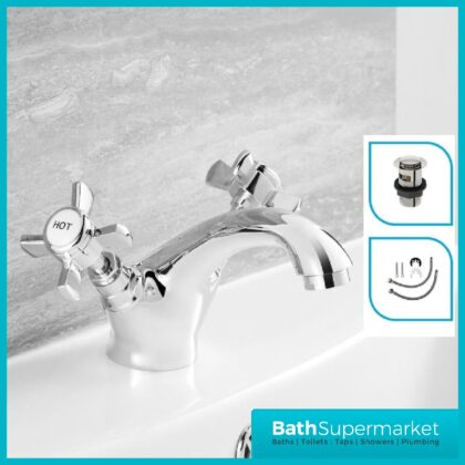 Niagara Bayswater Mono Basin Mixer Tap With Click Clack Waste