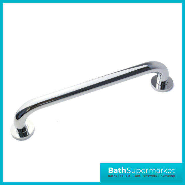 Shower Polished Chrome Straight Mobility Grab Bar Towel Rail 400mm