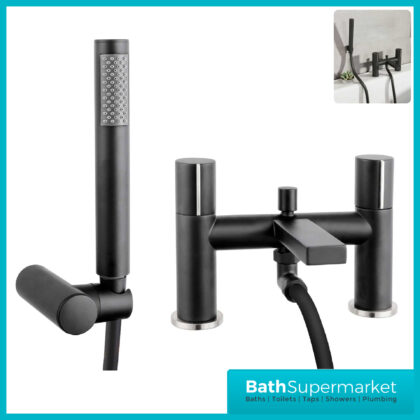 Dirock Matt Black Bath Shower Mixer